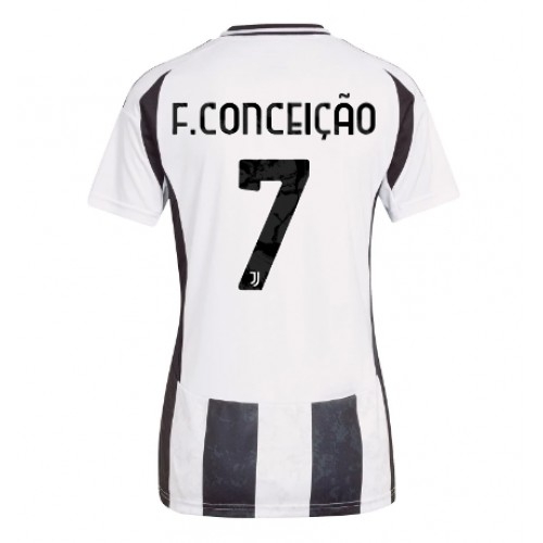 Fotballdrakt Dame Juventus Francisco Conceicao #7 Hjemmedrakt 2024-25 Kortermet